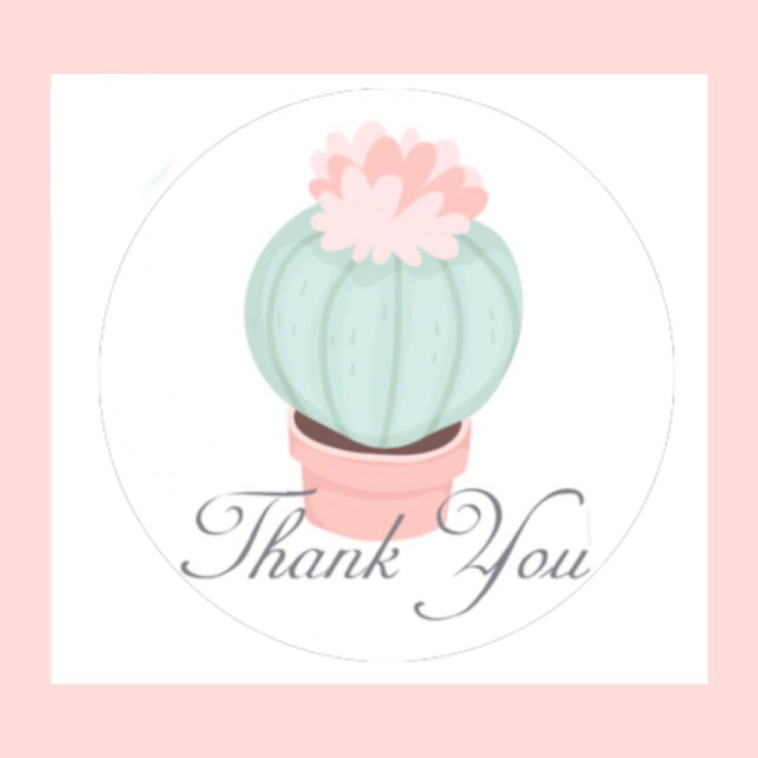 thank you succulents Cactus Succulents Thank You 2.5" Round Stickers