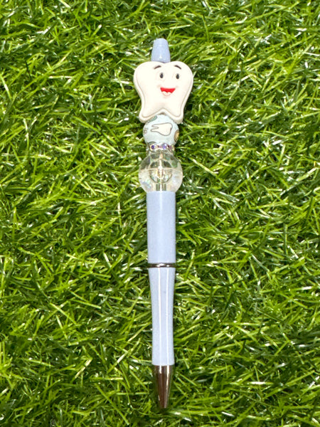 Dental Tooth Badge Reel OR Beaded Pen