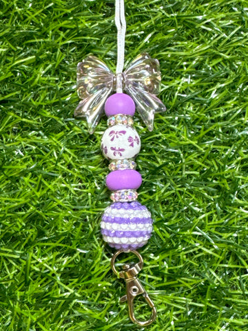Purple Bow Lanyard