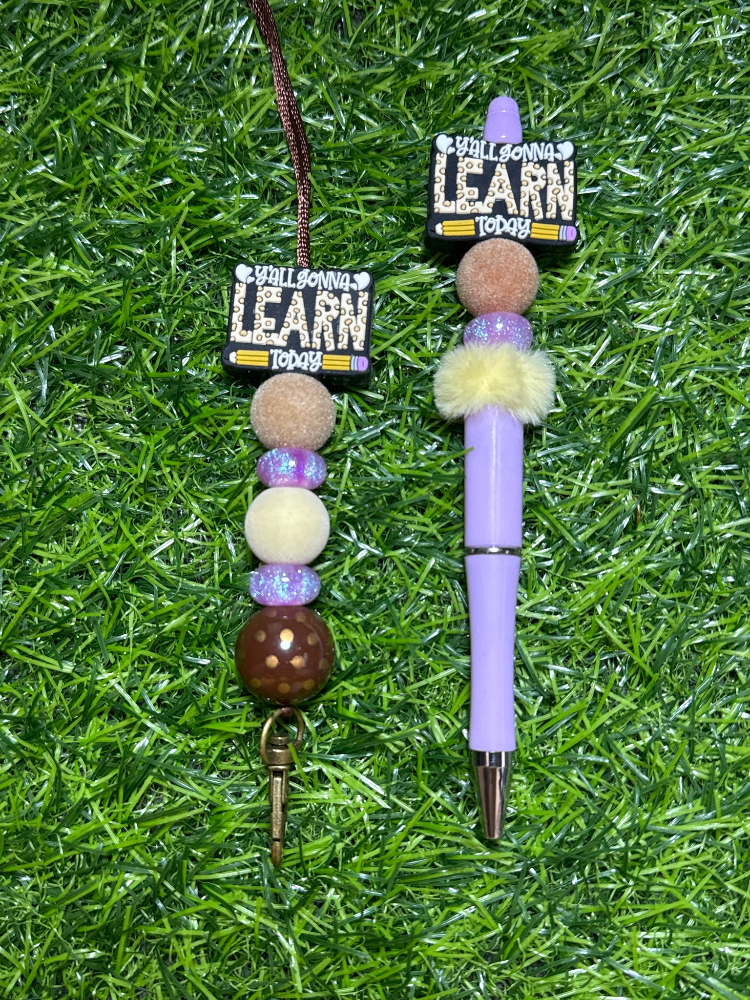 Y'all Gonna Learn Today Lanyard and Beaded Pen Set