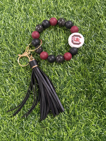Carolina Gamecocks Keychain Wristlet with Tassel