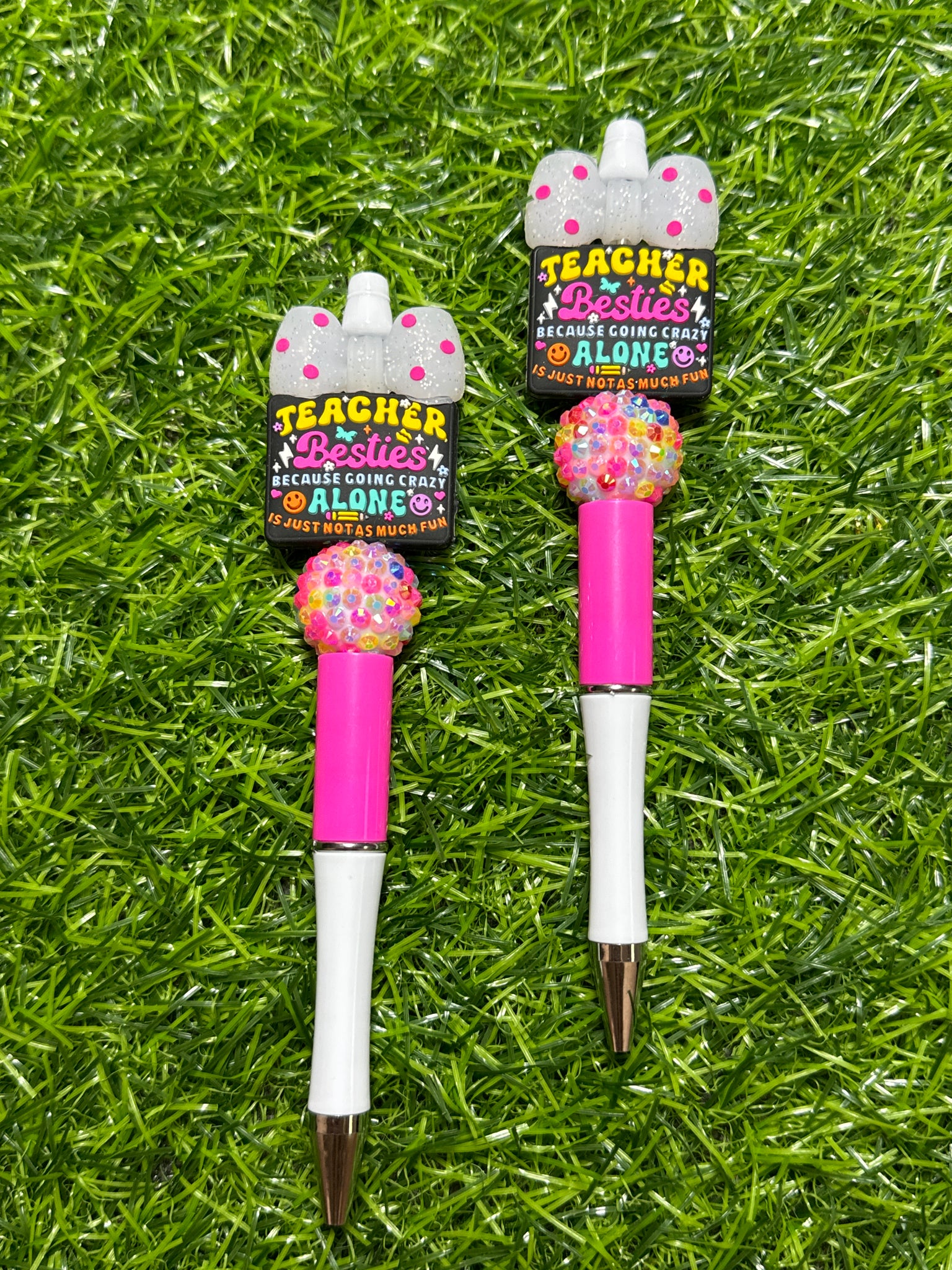 Teacher Besties Beaded Pen Set