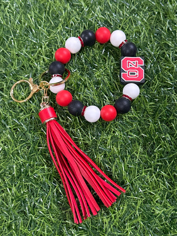 NC State Wolfpack Keychain Wristlet with Tassel