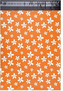 10x13 Orange Fall Field of Daisies Poly Mailers, 20 per pack