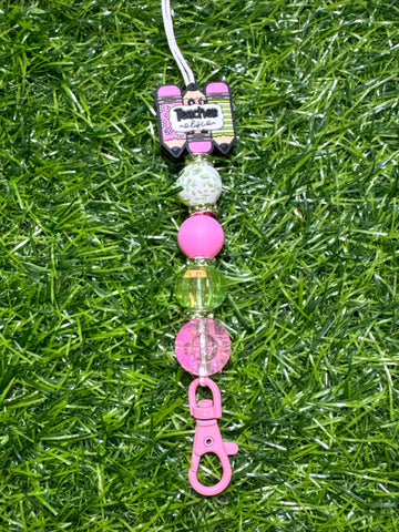 Pink and Green TeacherLife Lanyard