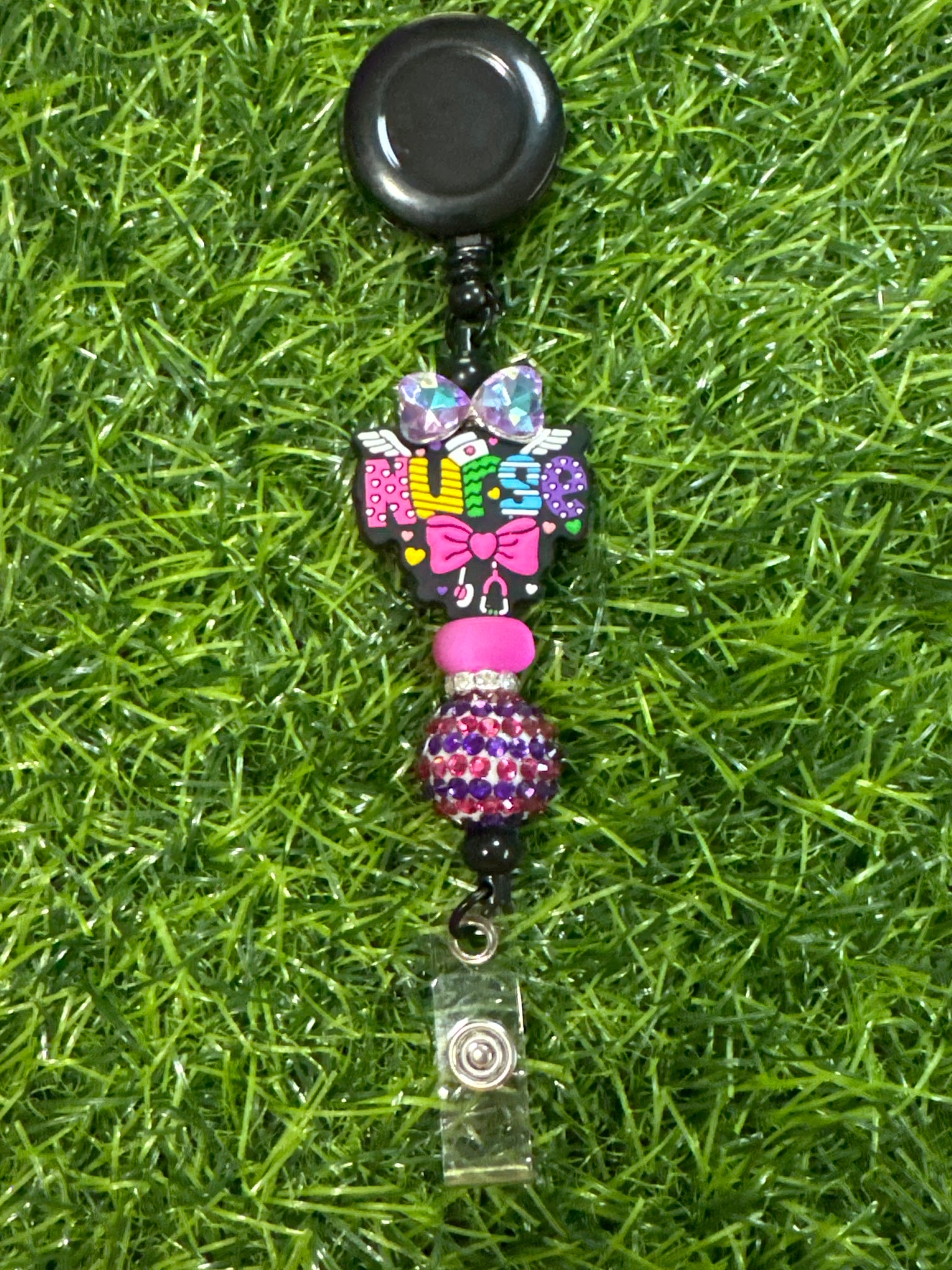 Bow Nurse Badge Reel