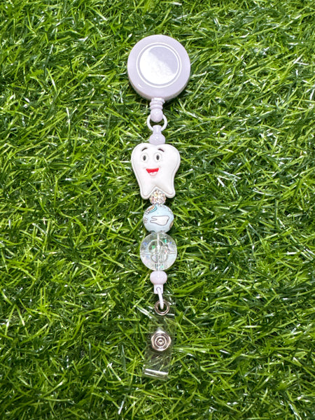 Dental Tooth Badge Reel OR Beaded Pen