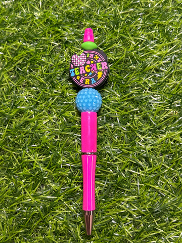 In My Teacher Era Check Apple Beaded Pen