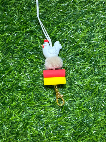 Chicken & Books Lanyard