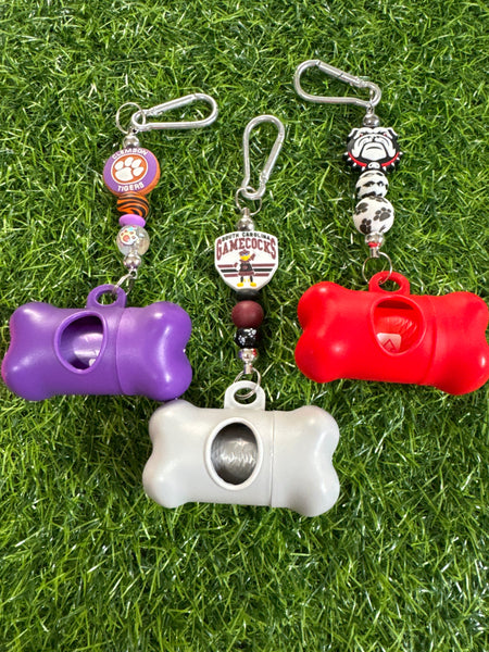 Team Design Beaded Poop Bag Holder