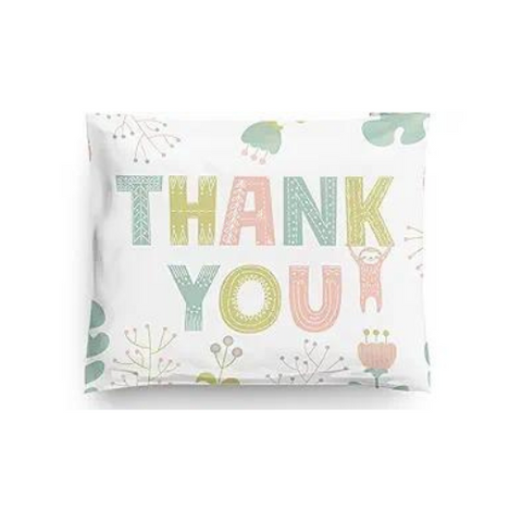 10x13 Hanging Around Monkey Thank You Poly Mailers, Shipping Envelopes, Mailing Envelopes, 20 each