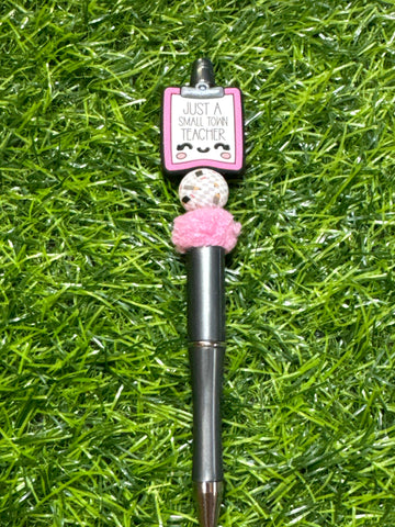 Just a Small Town Teacher Beaded Pen