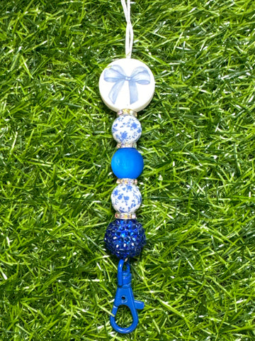 Blue Bow Lanyard