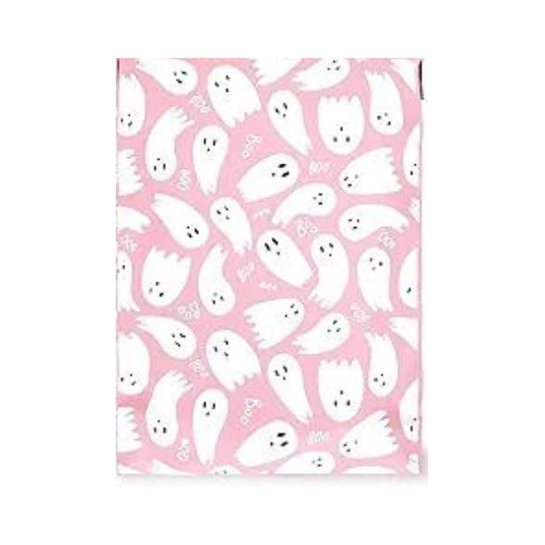 10x13 Halloween Pink Boo Ghost Poly Mailers, Shipping Envelopes, Mailing Envelopes, 20 each