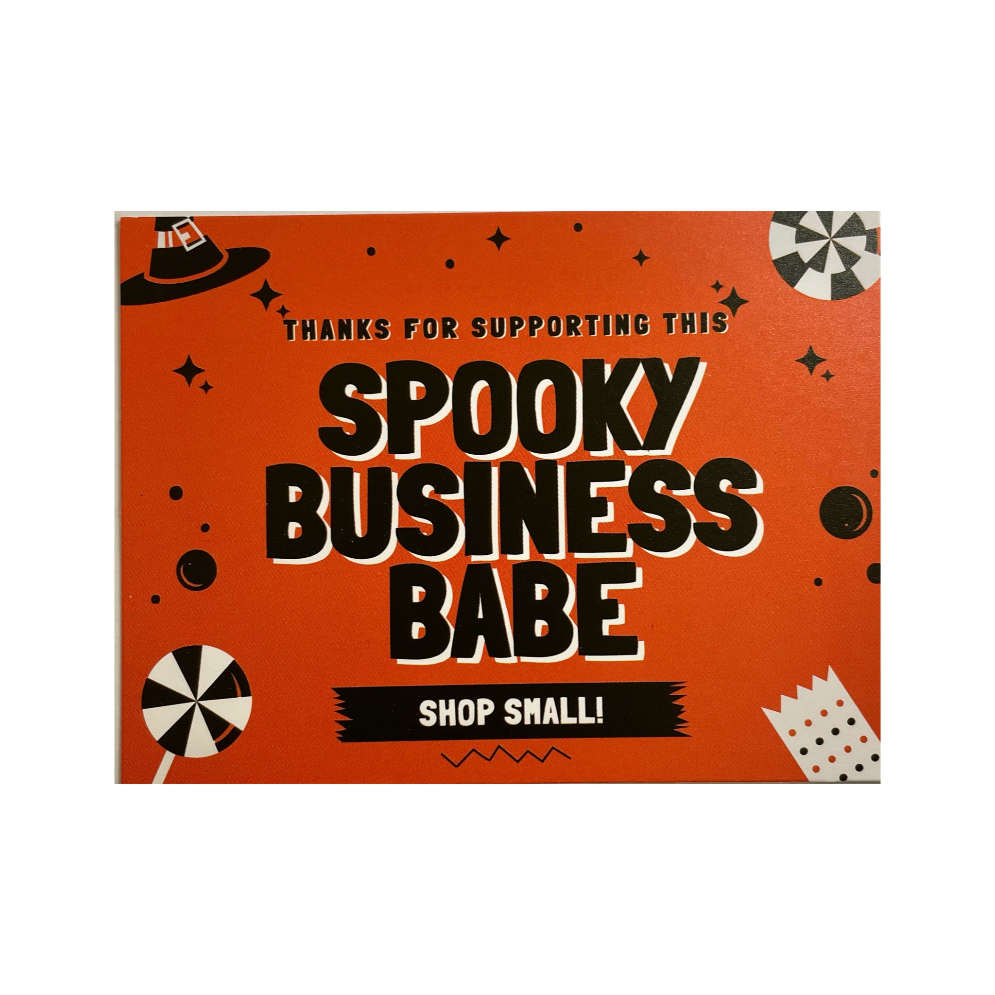 Spooky Business Babe Shop Small 4"x3" Halloween Thank You Cards, 20 per pack