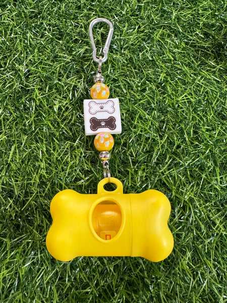 Paw & Bone Design Beaded Poop Bag Holder