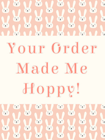 Your Order Made Me Hoppy 4"x3" Easter Thank You Cards, 20 per pack
