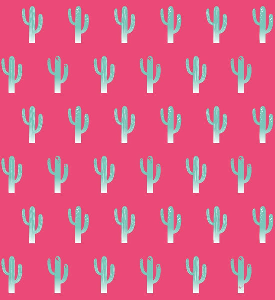 SALE Pink and Teal Cactus Designed Bubble Mailers, 4x8 (inner 3.5x8), 50/pack