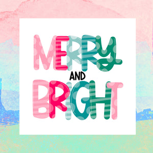 TGD Exclusive! Merry and Bright Christmas 2x2 Square Stickers, 25 stickers per pack