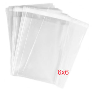 6x6 Clear Self Seal Bags