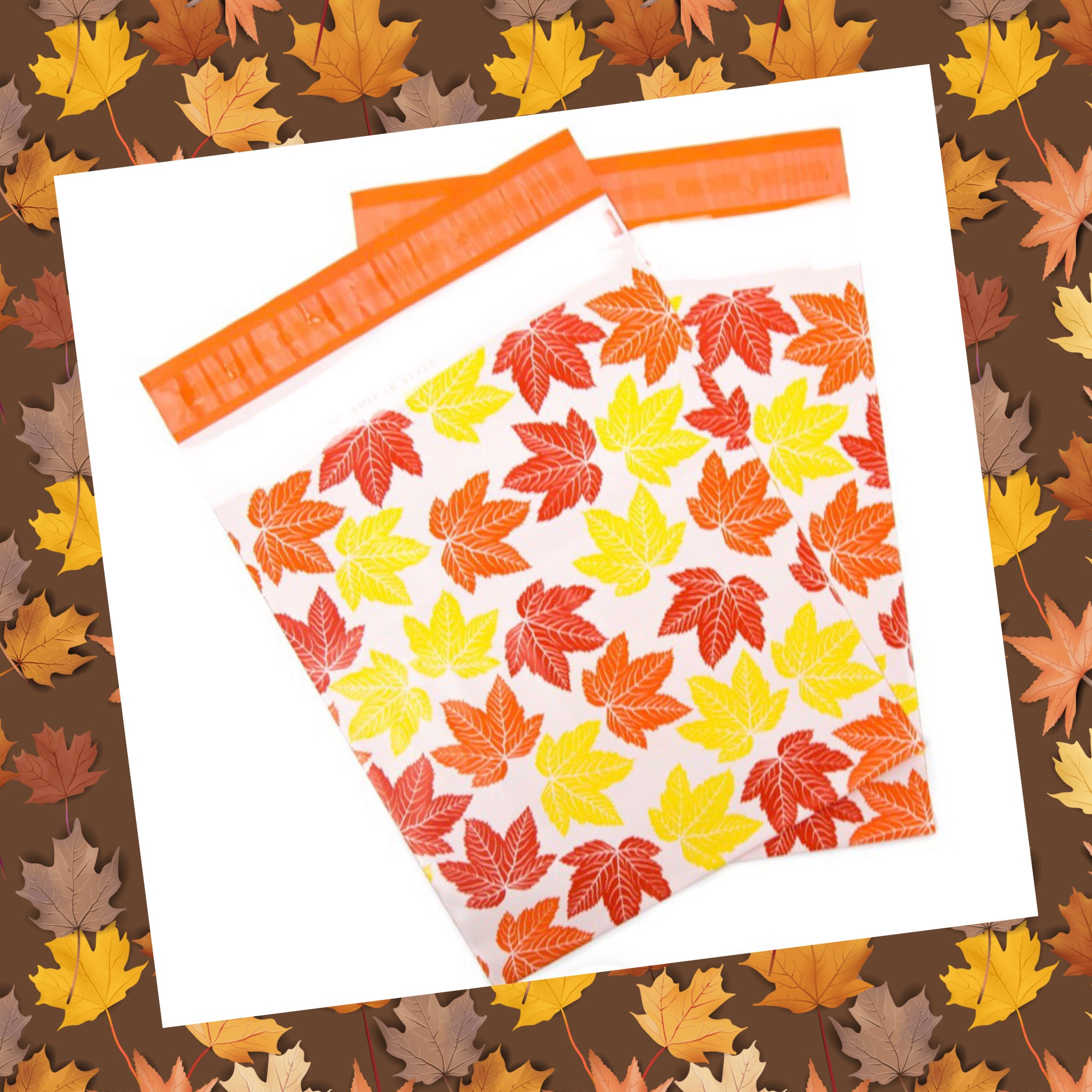Fall Maple Leaves Poly Mailers, Shipping Envelopes, Mailing Envelopes, 20 each