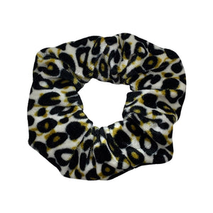 White, Black, & Gold Leopard Cheetah Thank You Velvet Fabric Scrunchie Filler Pack, 1 per pack. Now available with Logo Sticker Add On Option!