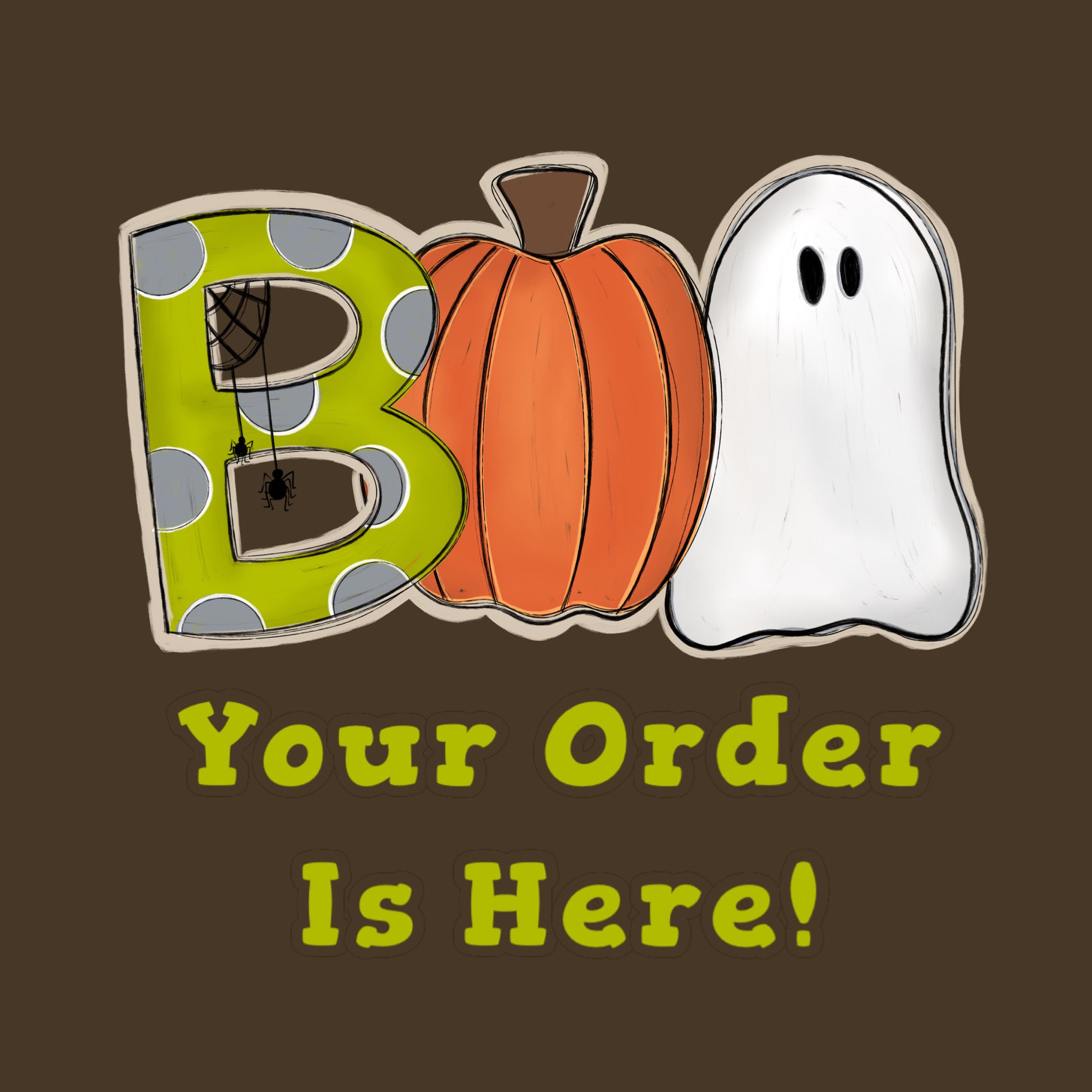 TGD Exclusive! BOO! Your Order is Here! Halloween Ghost 2x2 Square Stickers, 25 stickers per pack