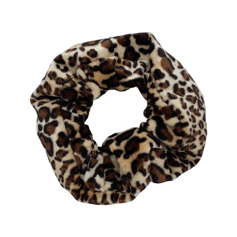 Small Leopard Print Thank You Velvet Fabric Scrunchie Filler Pack, 1 per pack