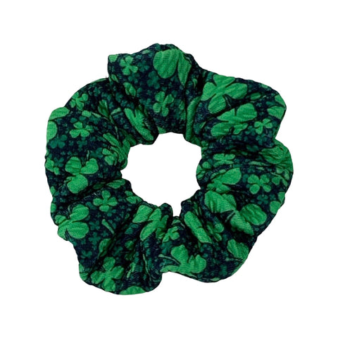 Green and Black St Patrick's Day Clover Thank You Liverpool Fabric Scrunchie Filler Pack, 1 per pack