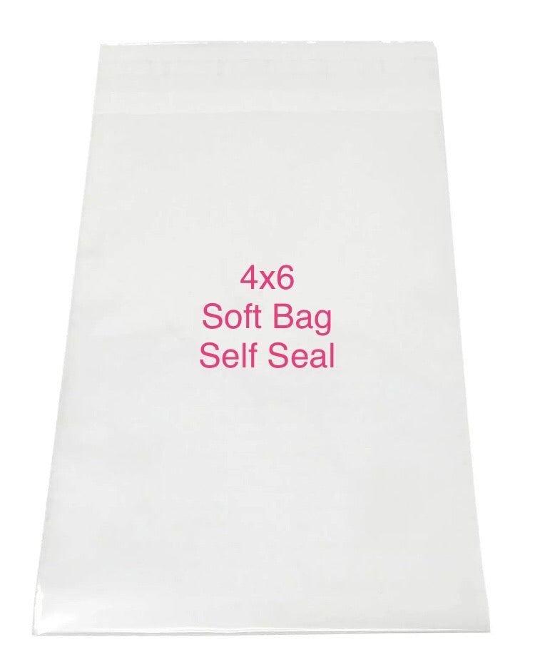 4x6 Clear Self Seal Soft Bags