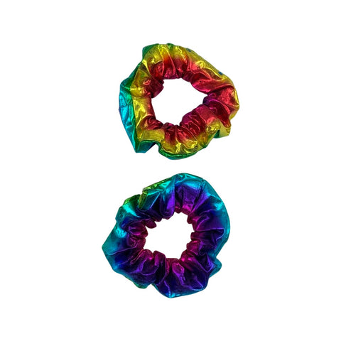 Metallic Rainbow, two sided Thank You Satin Fabric Scrunchie Filler Pack, 1 per pack