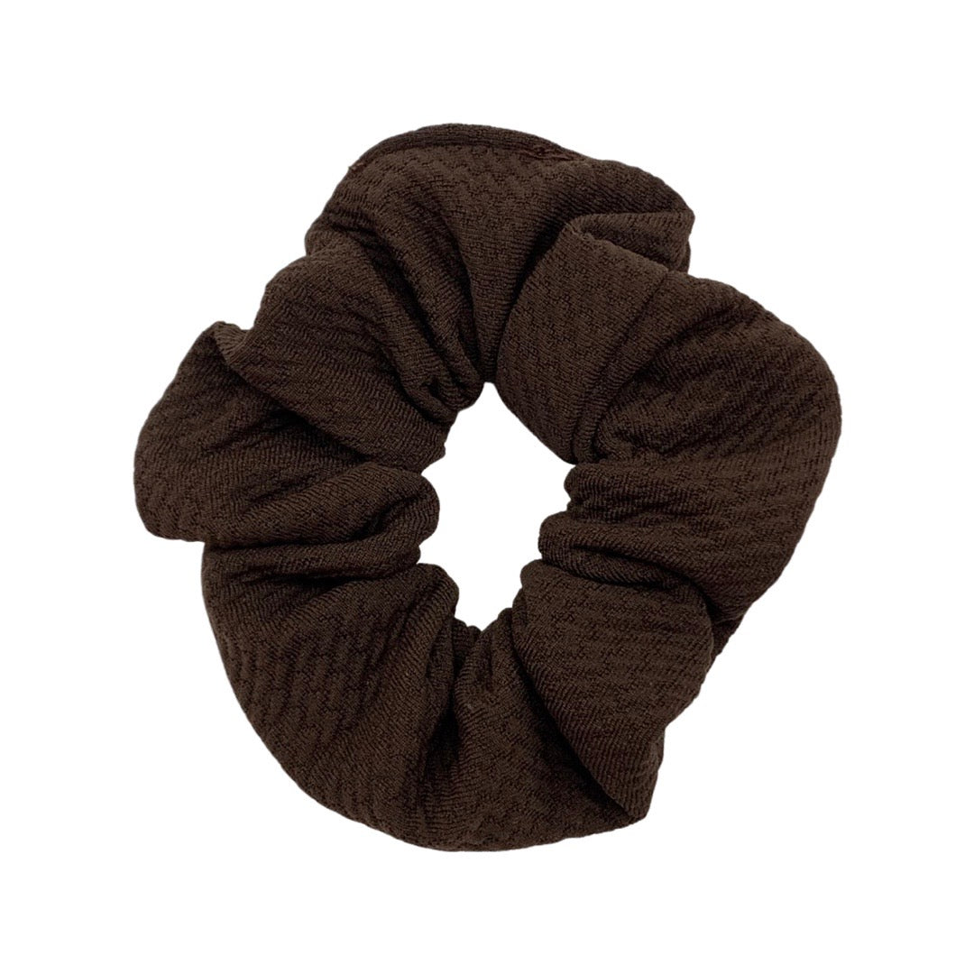 Brown Thank You Bullet Fabric Scrunchie Filler Pack, 1 per pack. Now available with Logo Sticker Add On Option!