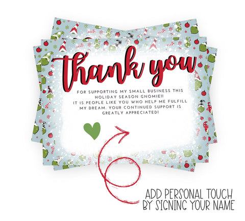 You're a Mean One Mr. Gnome 4"x3" Thank You Cards, 20 per pack