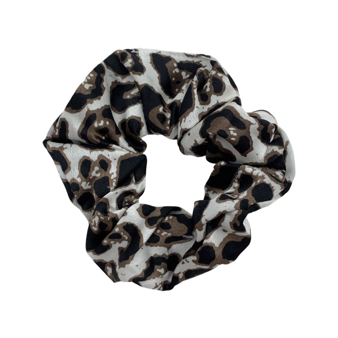 Snow Leopard Thank You Satin Fabric Scrunchie Filler Pack, 1 per pack. Now available with Logo Sticker Add On Option!
