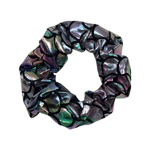 Black Scales Holographic Mermaid Thank You Satin Fabric Scrunchie Filler Pack, 1 per pack. Now available with Logo Sticker Add On Option!