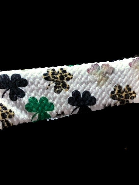 Leopard, Green, and Holographic St Patrick's Day Clover Thank You Liverpool Fabric Scrunchie Filler Pack, 1 per pack
