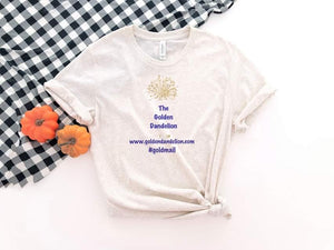 The Golden Dandelion Celebration Exclusive Heather Oatmeal T-shirt, Size XL Only