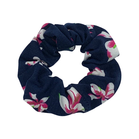 Navy with Pink Floral Thank You Cotton Scrunchie Filler Pack, 1 per pack