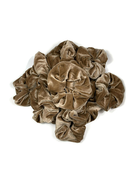 Beach Sand Thank You Velvet Fabric Scrunchie Filler Pack, 1 per pack. Now available with Logo Sticker Add On Option!