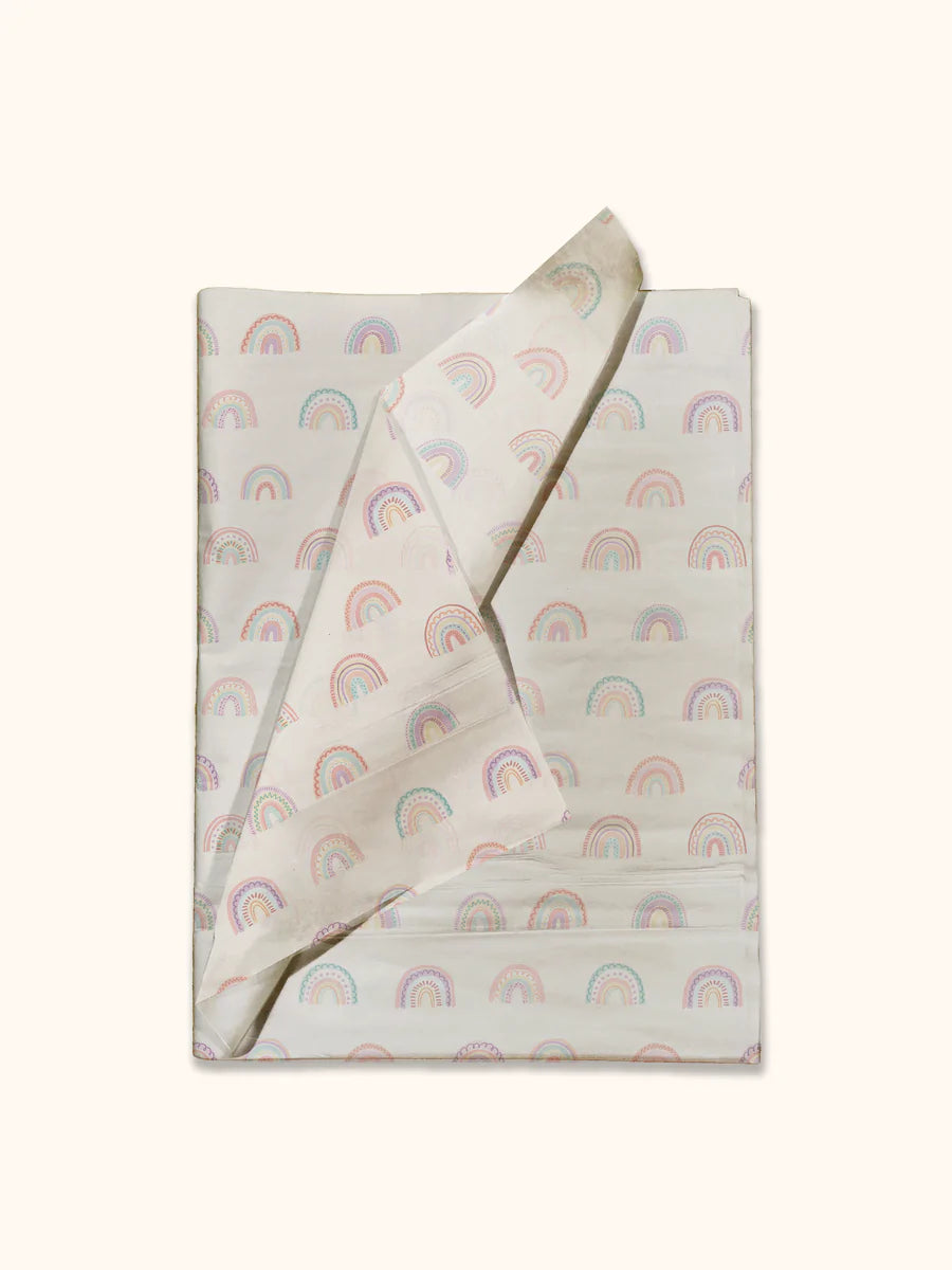 20x30 Under the Pink Rainbow Print Tissue Paper, 15 sheets per pack