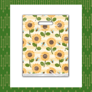 Sunflowers Merchandise Bags, 9x12 or 12x15, 20 per pack