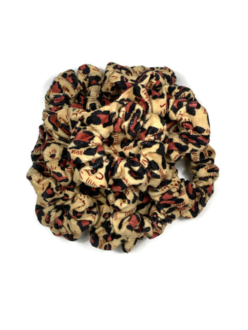 Gold and Brown Leopard Thank You Velvet Fabric Scrunchie Filler Pack, 1 per pack