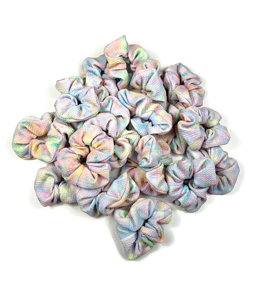 Pastel Tie Dye Thank You Bullet Fabric Scrunchie Filler Pack, 1 per pack. Now available with Logo Sticker Add On Option!