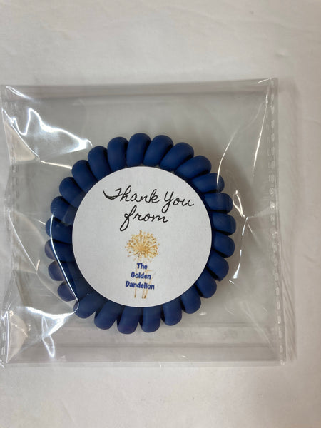 Thank You Assorted Coil Hair Tie Filler Pack, 1 per pack.