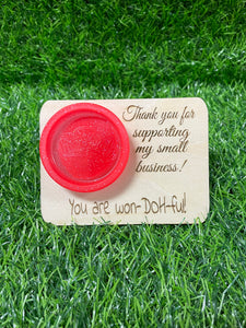 4x3 Wooden Small Business Doh Cards, Available with or without the Doh