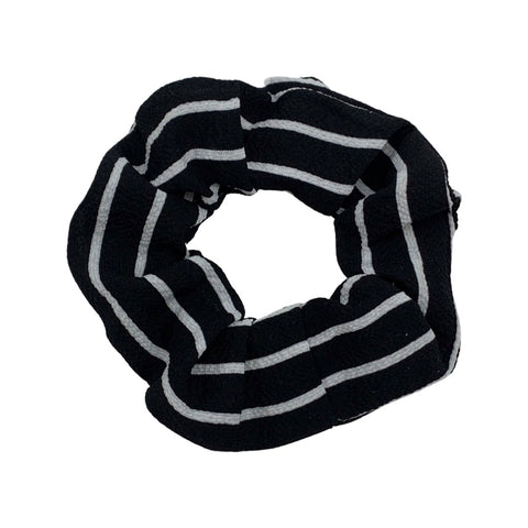 Black and White Stripe Thank You Satin Fabric Scrunchie Filler Pack, 1 per pack