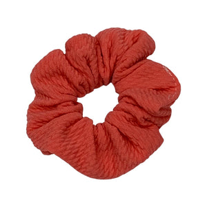 Coral Pink Thank You Bullet Fabric Scrunchie Filler Pack, 1 per pack. Now available with Logo Sticker Add On Option!