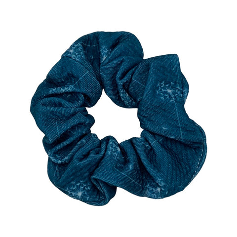 Teal Blue Dandelion Thank You Bullet Fabric Scrunchie Filler Pack, 1 per pack