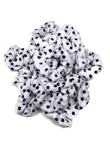 White & Black Polka Dots Thank You Bullet Fabric Scrunchie Filler Pack, 1 per pack