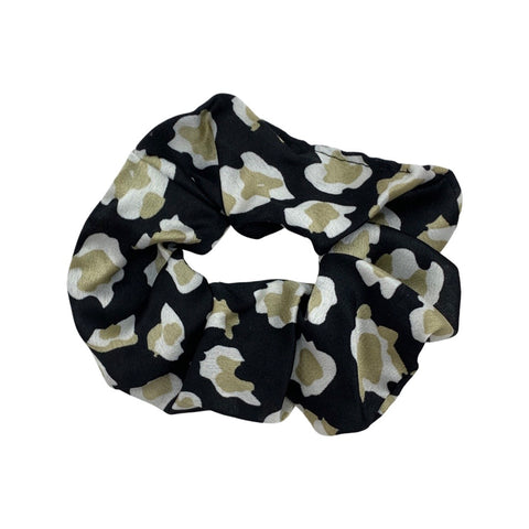 Black, White, and Tan Leopard Thank You Satin Fabric Scrunchie Filler Pack, 1 per pack